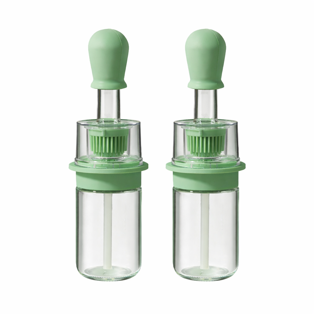 Slonkaz™ 2-in-1 Glass Oil Bottle with Integrated Brush (Offer)