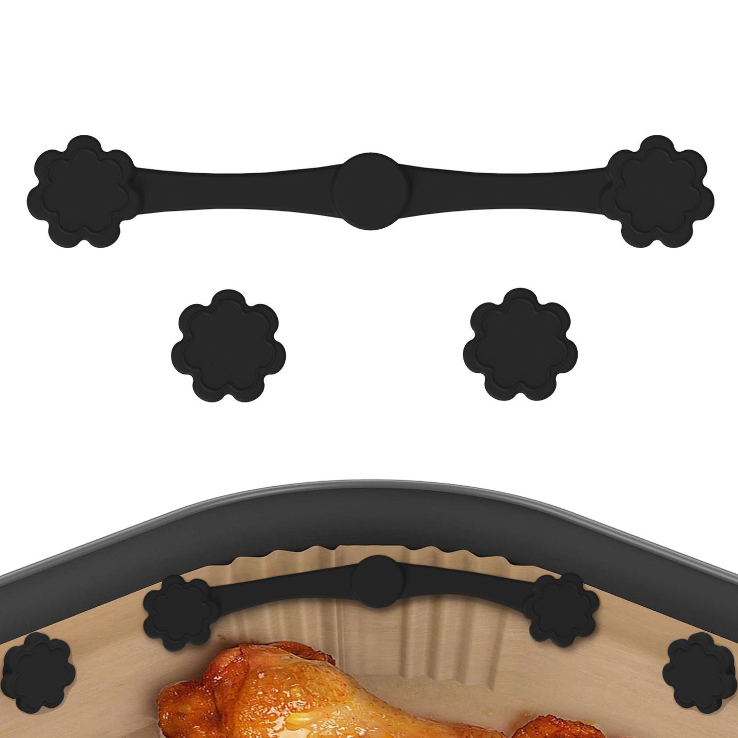Slonkaz™ LinerLock™ | Magnetic Air Fryer Safety Clips