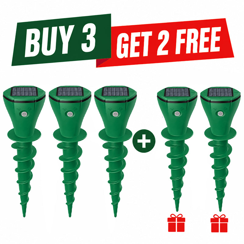 💥Hot Sale 50% OFF☘️ Solar Powered Waterproof Screw Mole Repellent