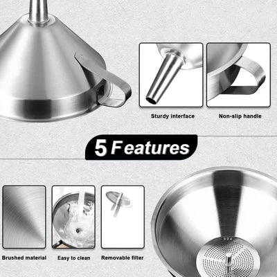 Slonkaz™ Stainless Steel Funnel Filter
