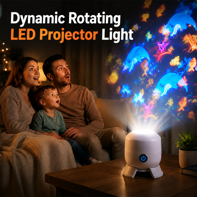 🌊 Slonkaz™ Dynamic Rotating LED Projector Light