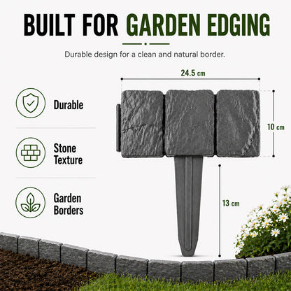 🌿✨Vodlan™ Stone-Look Edging Fence - Garden Edges That Stay Clean🏡♻️(OFFER)