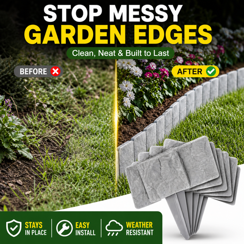 🌿✨Vodlan™ Stone-Look Edging Fence - Garden Edges That Stay Clean🏡♻️(OFFER)