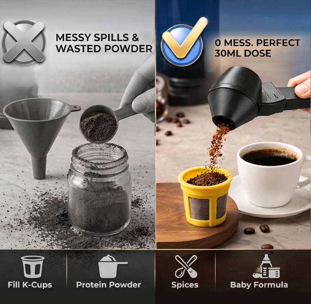 🔥Slonkaz™ Multi-Purpose Precision Powder Scoop & Funnel
