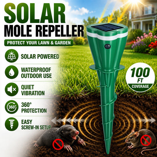 🔥Hot Sale 50% OFF☘️ Solar Powered Waterproof Screw Mole Repellent (offer)