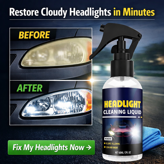 Slonkaz™Car Headlight Cleaning & Restoration Agent – Scratch Remover, UV Protection & Anti-Yellowing 🚗