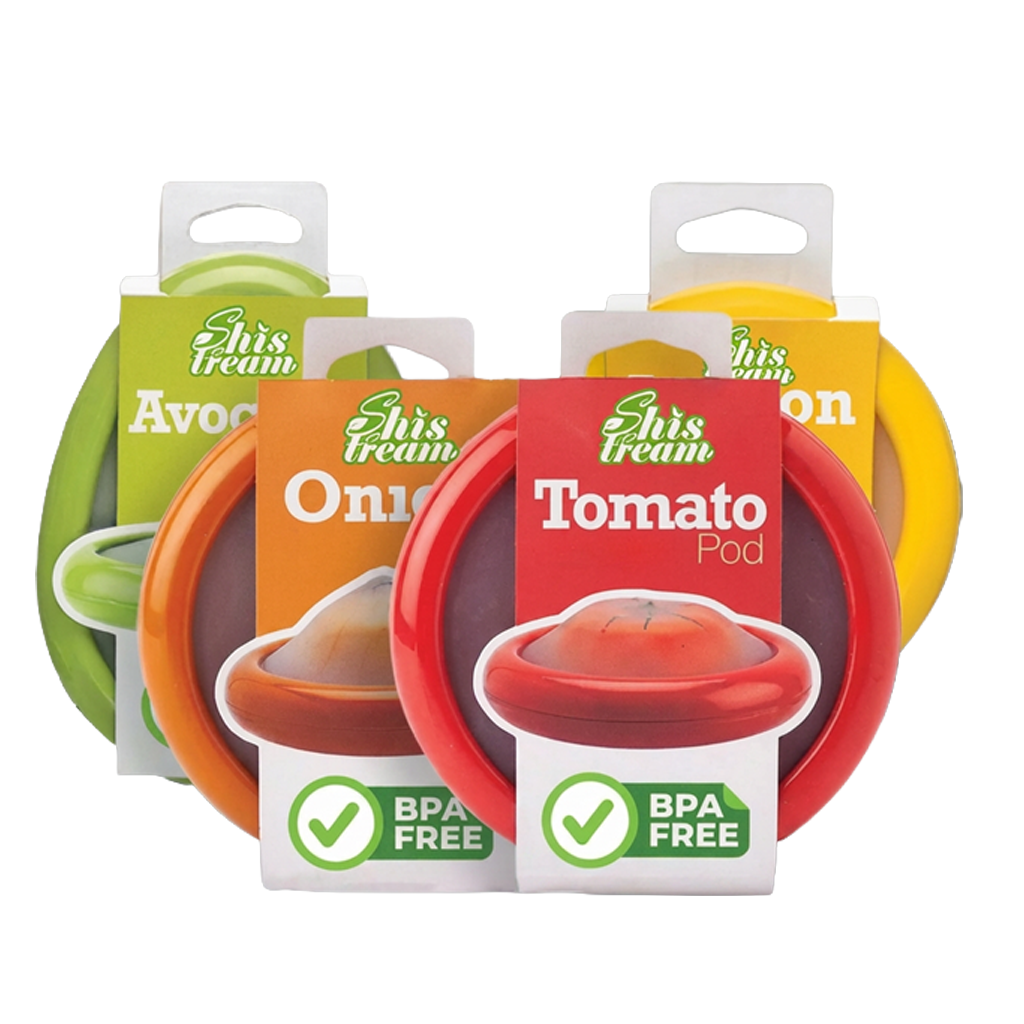 Slonkaz™ Silicone Food Saver Pods — Reusable Covers for Fruits, Veggies & More