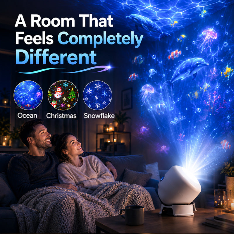 🌊 Slonkaz™ Dynamic Rotating LED Projector Light