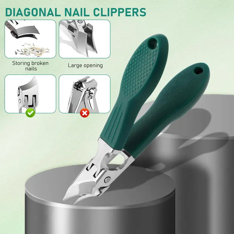 Aovego® Eagle Beak Beveled Nail Clippers with Anti-Splash Design