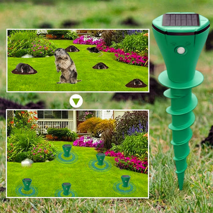💥Hot Sale 50% OFF☘️ Solar Powered Waterproof Screw Mole Repellent