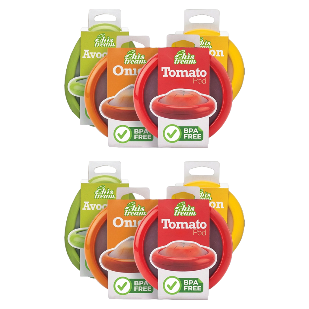 Slonkaz™ Silicone Food Saver Pods — Reusable Covers for Fruits, Veggies & More
