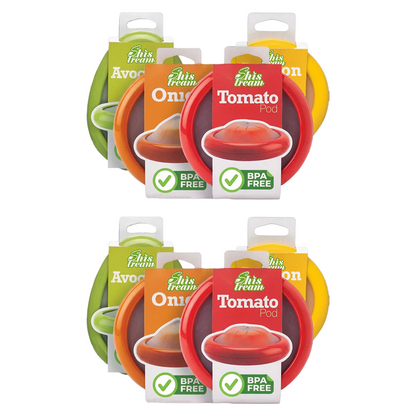 Slonkaz™ Silicone Food Saver Pods — Reusable Covers for Fruits, Veggies & More