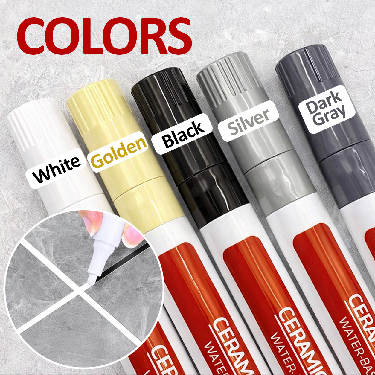 🖌️Slonkaz™ Anti-Mould & Waterproof Joint Pen for Ceramic Tiles!