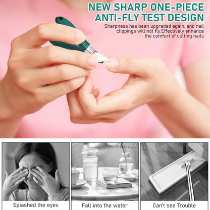 Aovego® Eagle Beak Beveled Nail Clippers with Anti-Splash Design