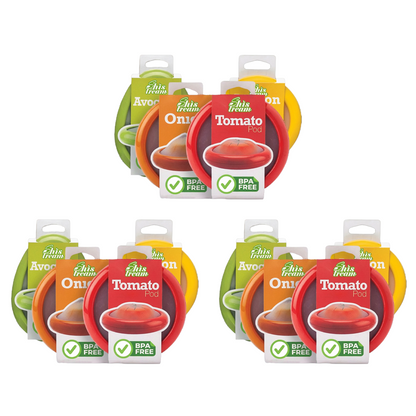 Slonkaz™ Silicone Food Saver Pods — Reusable Covers for Fruits, Veggies & More