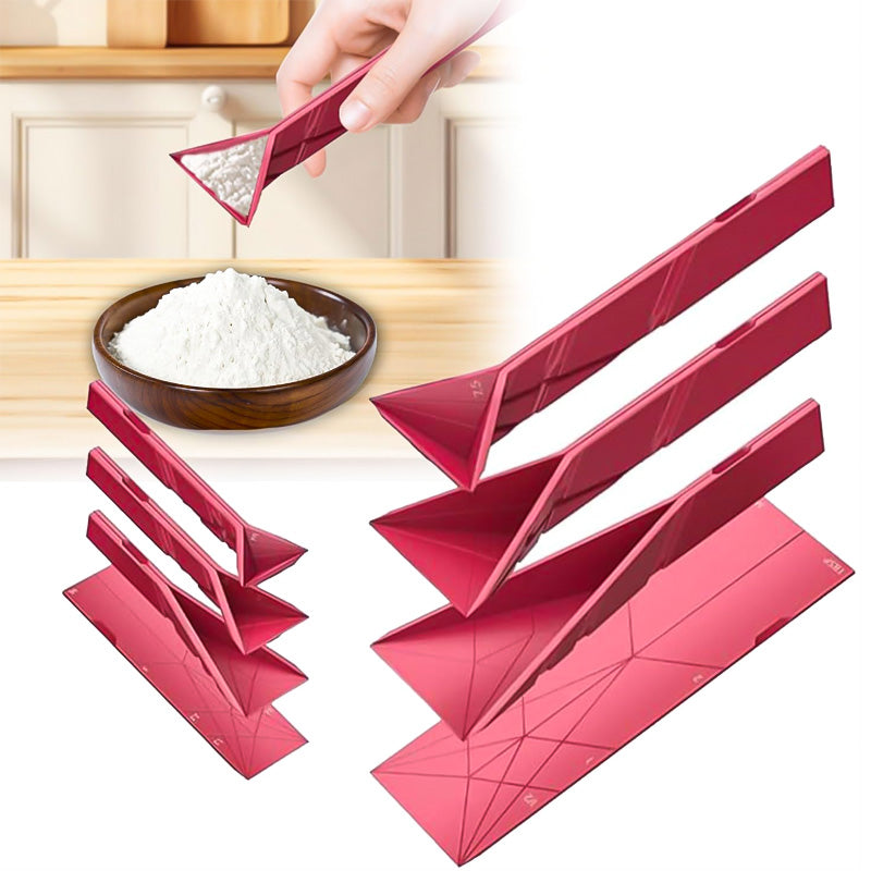 Slonkaz™ 3-in-1 Folding Measuring Spoons – 6 Sizes in 2 Spoons, Magnetic & Space-Saving Kitchen Gadget for Easy Storage