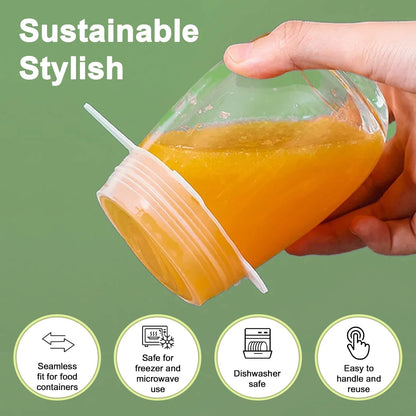 Slonkaz™ Reusable Silicone Lids — 6 PCS Stretch Bowl & Pot Covers