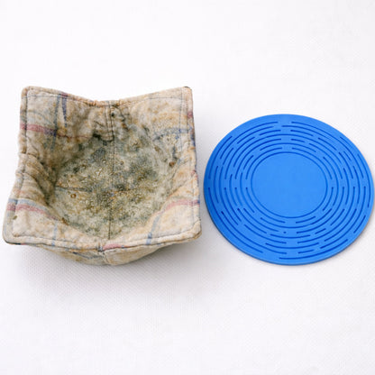 Slonkaz™ 2-in-1 Zero-Void™ Silicone Mesh Bag & Heat-Resistant Trivet Mat for Hot Bowls