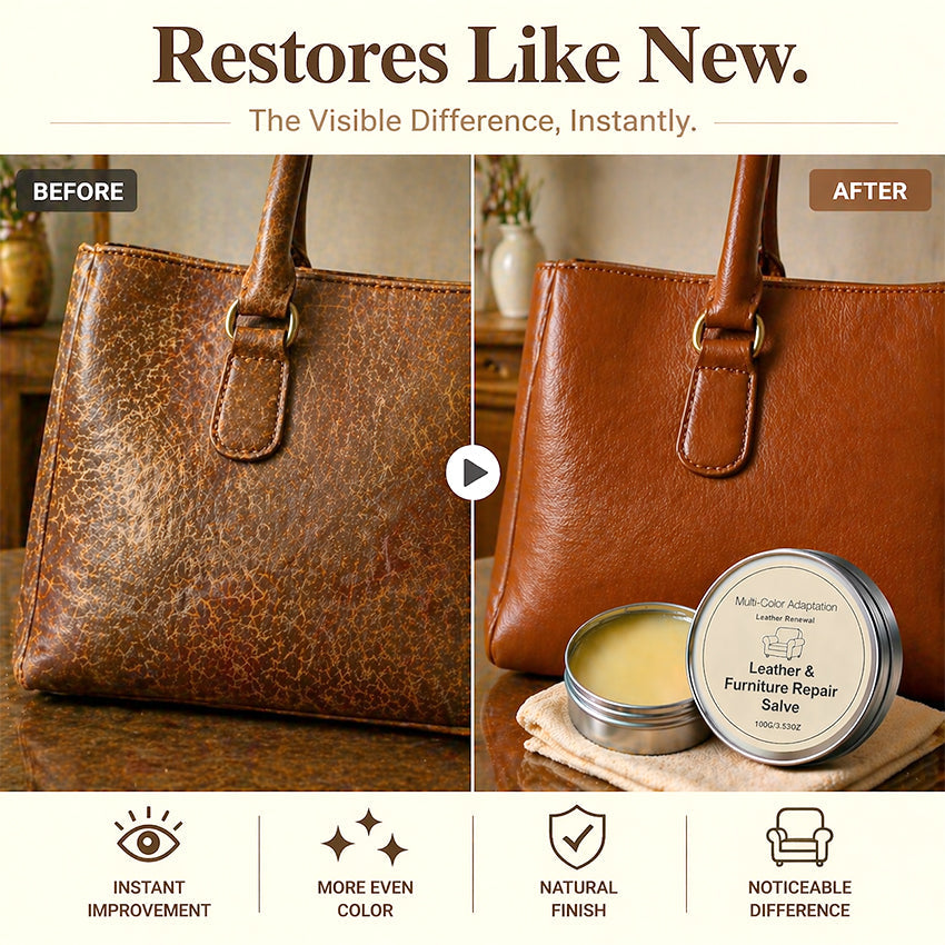 Slonkaz™ Leather Repair & Restore Balm – Make Old Leather Look New Again
