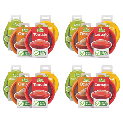Slonkaz™ Silicone Food Saver Pods — Reusable Covers for Fruits, Veggies & More