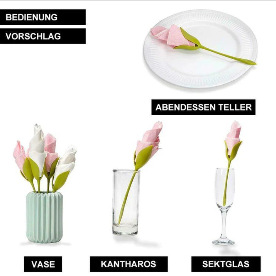 Slonkaz™ BloomTwist™ 3-Second Rose Maker — Turn Ordinary Napkins into Table Art