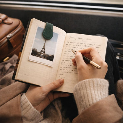 Slonkaz™ Genuine Leather Magnetic Bookmark | The Quieter, Smarter Way to Mark Your Page
