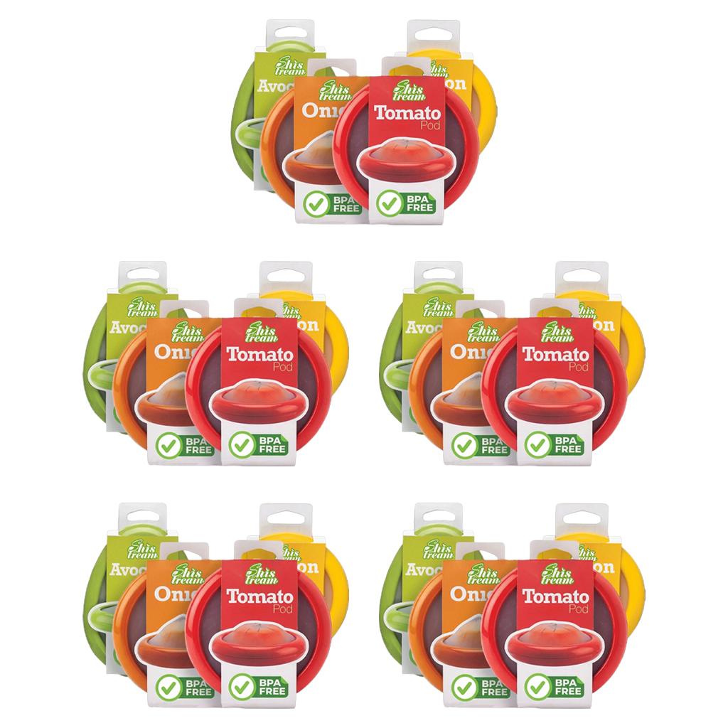 Slonkaz™ Silicone Food Saver Pods — Reusable Covers for Fruits, Veggies & More
