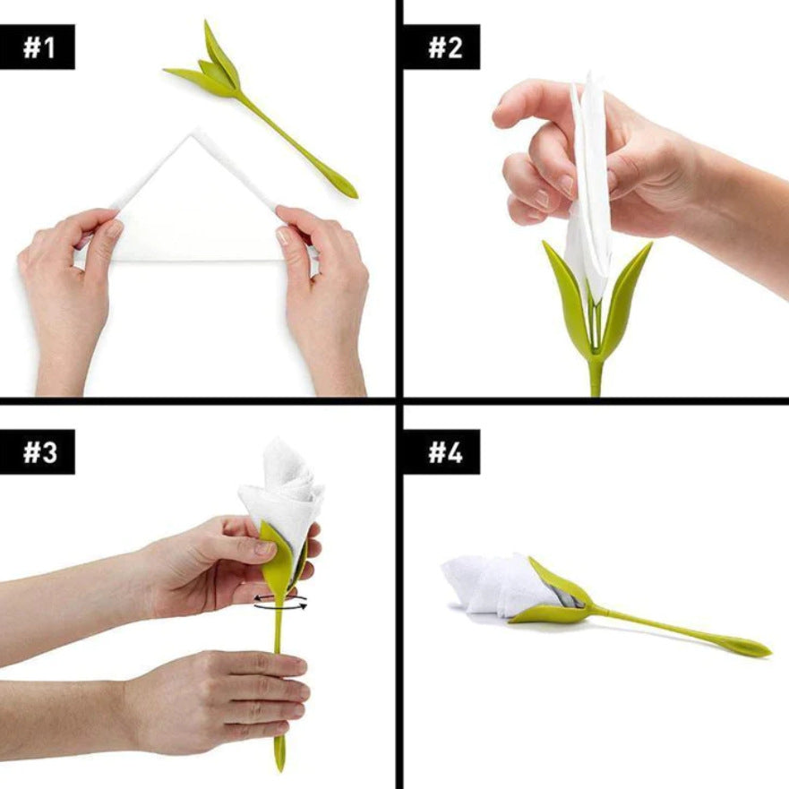 Slonkaz™ BloomTwist™ 3-Second Rose Maker — Turn Ordinary Napkins into Table Art