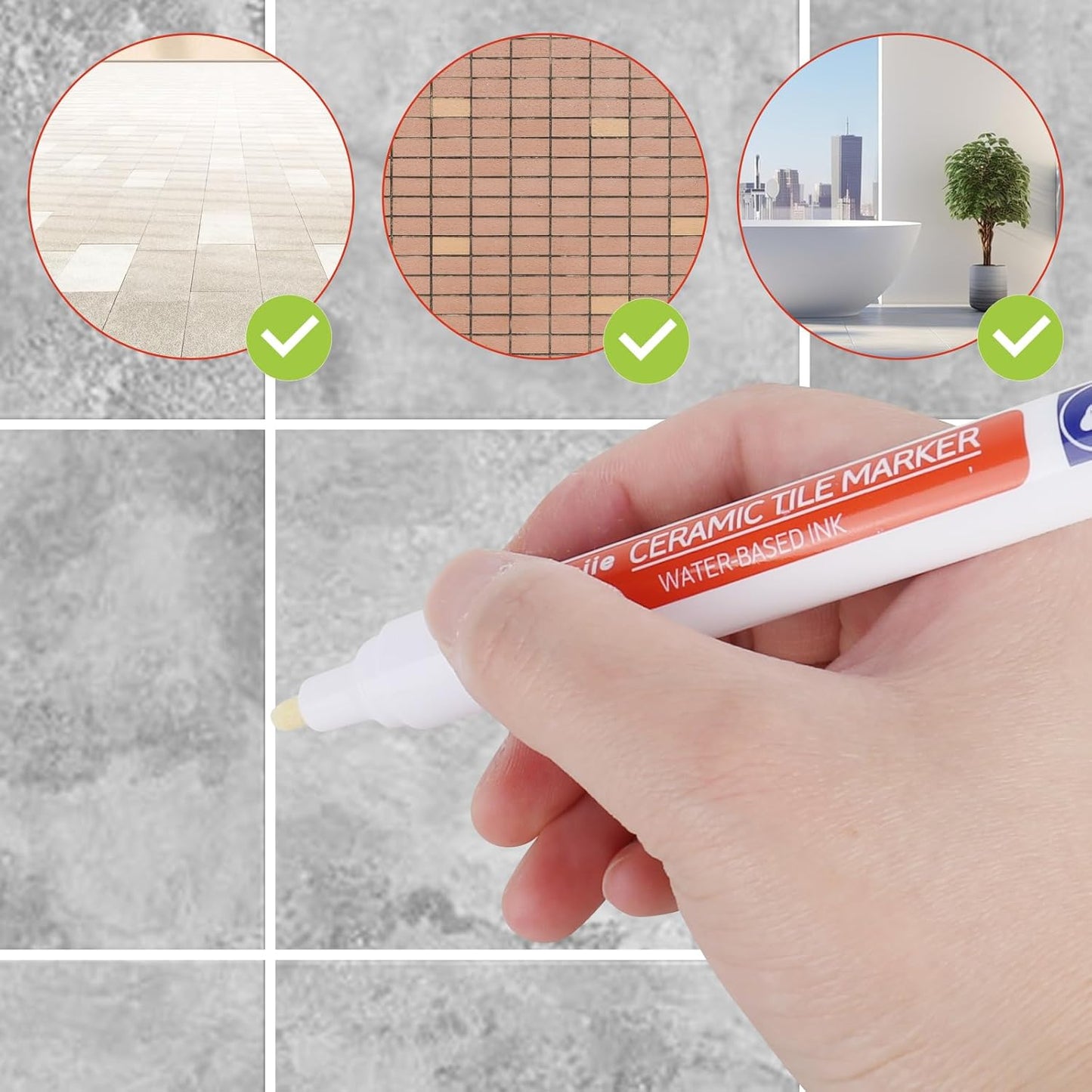 🖌️Slonkaz™ Anti-Mould & Waterproof Joint Pen for Ceramic Tiles!
