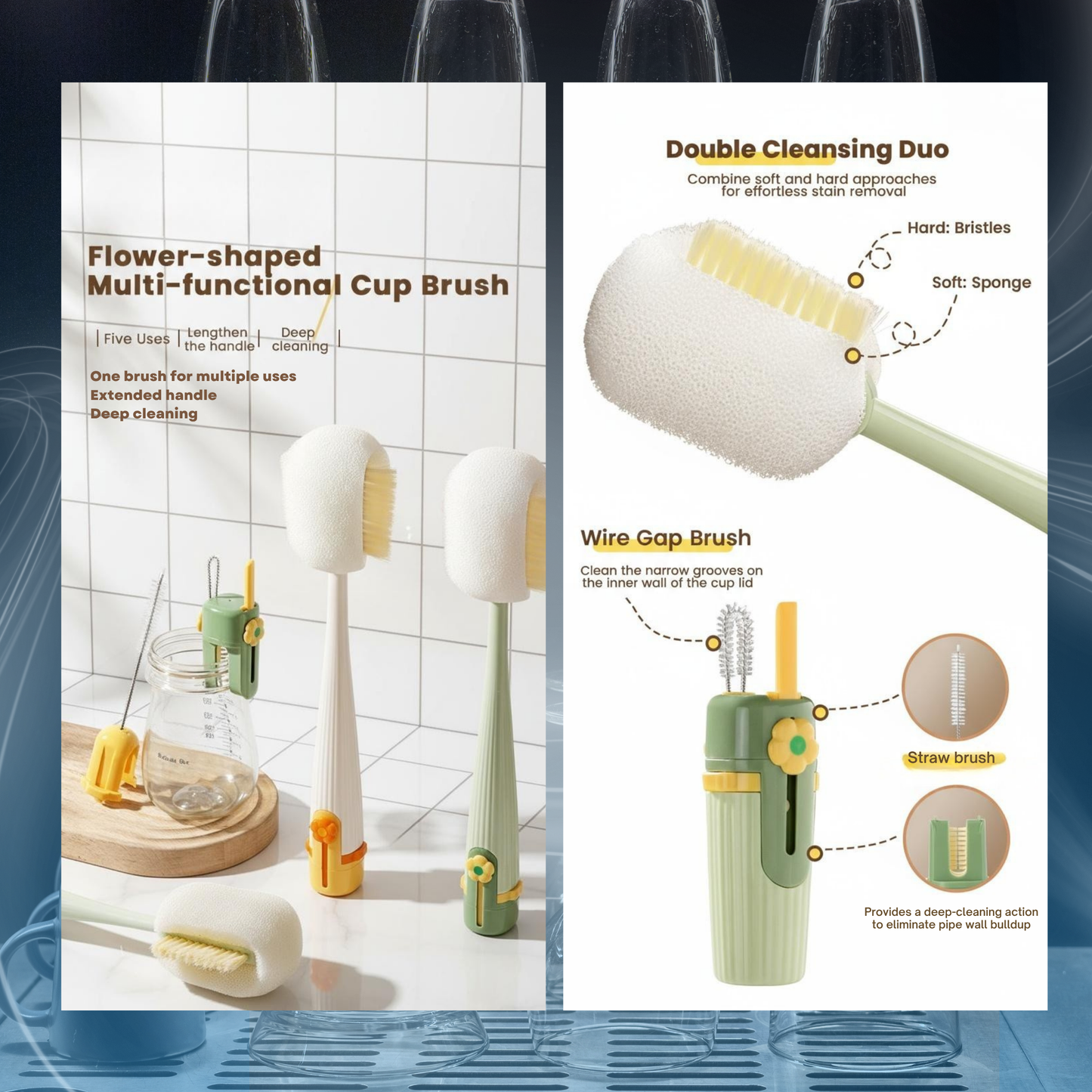 Slonkaz™ The Ultimate 5-in-1 Multifunctional Cleaning Brush