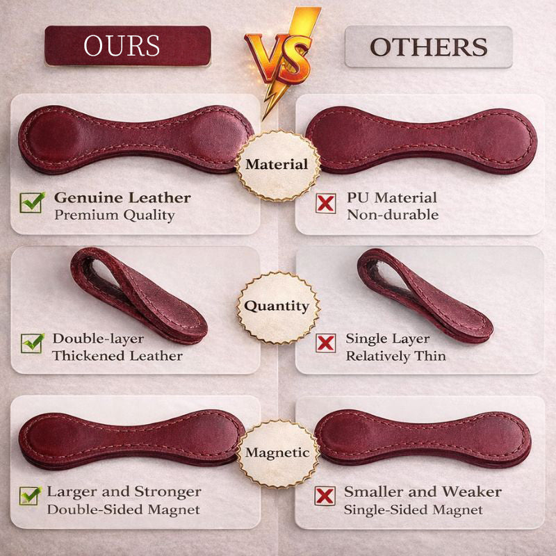 Slonkaz™ Genuine Leather Magnetic Bookmark | The Quieter, Smarter Way to Mark Your Page