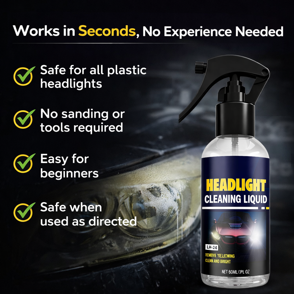 Slonkaz™Car Headlight Cleaning & Restoration Agent – Scratch Remover, UV Protection & Anti-Yellowing 🚗