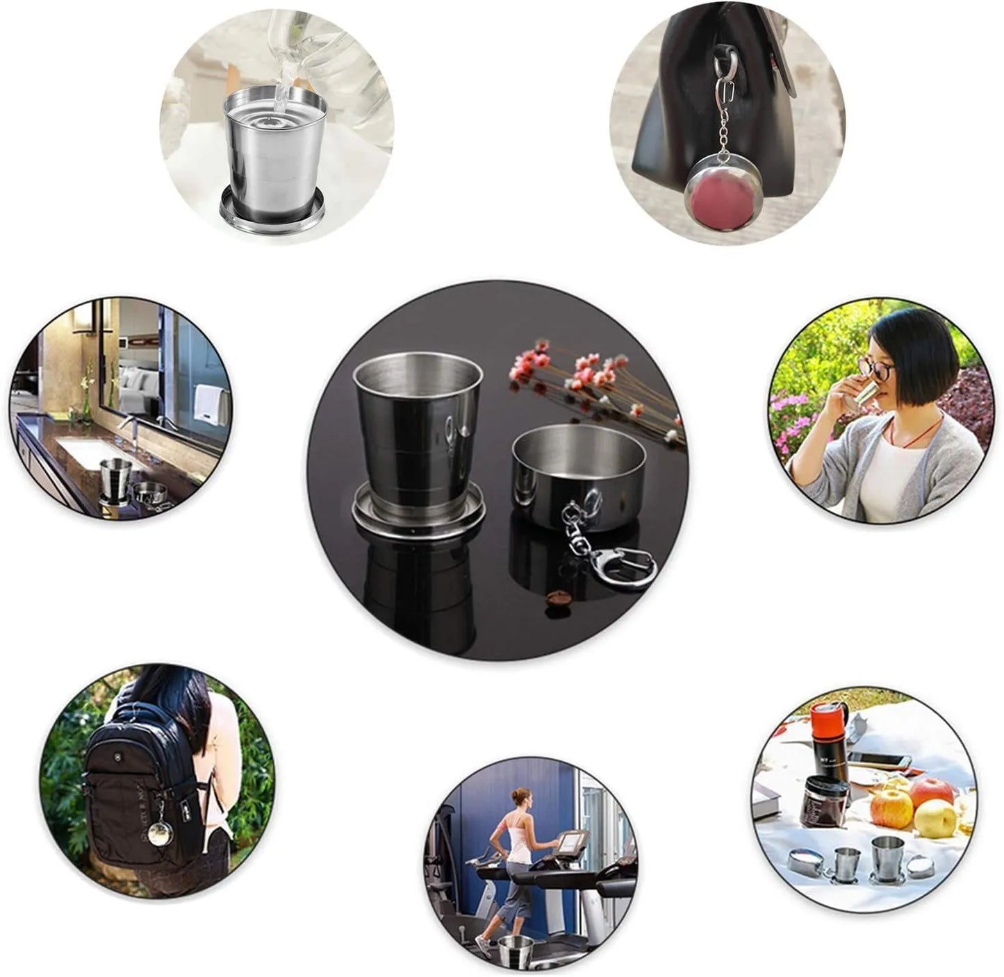 Slonkaz™ Collapsible Stainless Steel Travel Cup – Fold & Go Anywhere