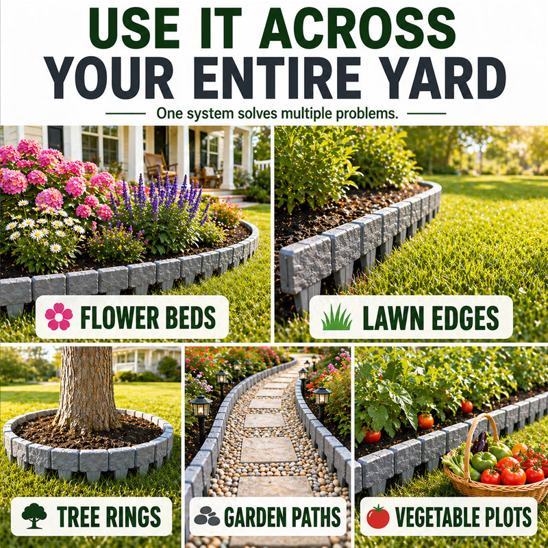 🌿✨Vodlan™ Stone-Look Edging Fence - Garden Edges That Stay Clean🏡♻️(OFFER)