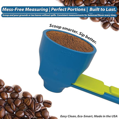 Slonkaz™ 2-in-1 Spill-Proof Scoop & Funnel — For Coffee, Protein & Baking🅱︎