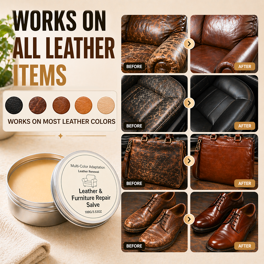 Slonkaz™ Leather Repair & Restore Balm – Make Old Leather Look New Again