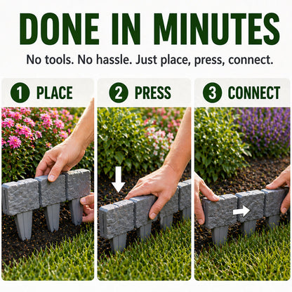 🌿✨Vodlan™ Stone-Look Edging Fence - Garden Edges That Stay Clean🏡♻️(OFFER)