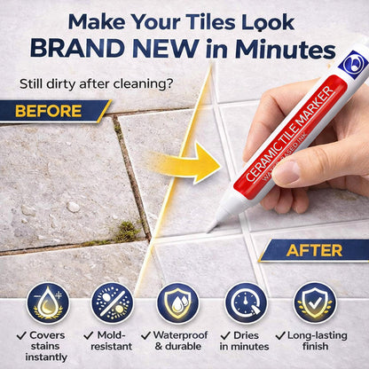 🖌️Slonkaz™ Anti-Mould & Waterproof Joint Pen for Ceramic Tiles!