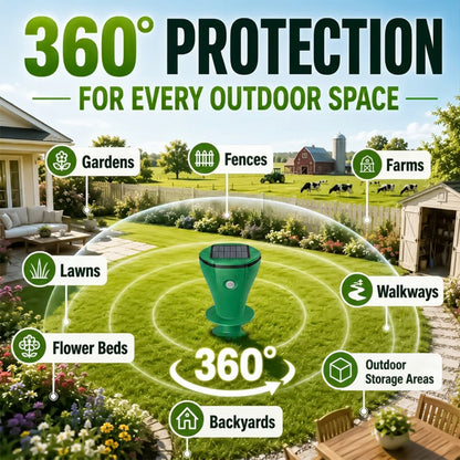 💥Hot Sale 50% OFF☘️ Solar Powered Waterproof Screw Mole Repellent
