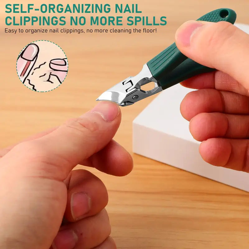 Aovego® Eagle Beak Beveled Nail Clippers with Anti-Splash Design