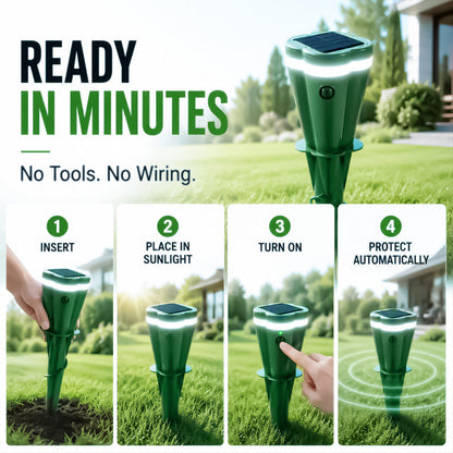 🔥Hot Sale 50% OFF☘️ Solar Powered Waterproof Screw Mole Repellent (offer)