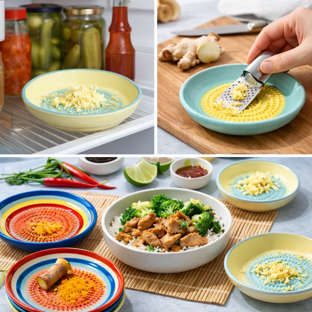Slonkaz™ Handmade Ceramic Ginger & Garlic Grater – Fine Grinder for Fruits, Spices & Fresh Flavor