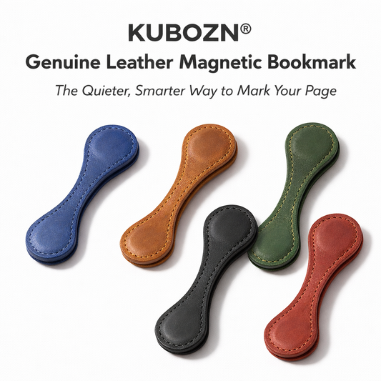 Slonkaz™ Genuine Leather Magnetic Bookmark | The Quieter, Smarter Way to Mark Your Page (Offer)