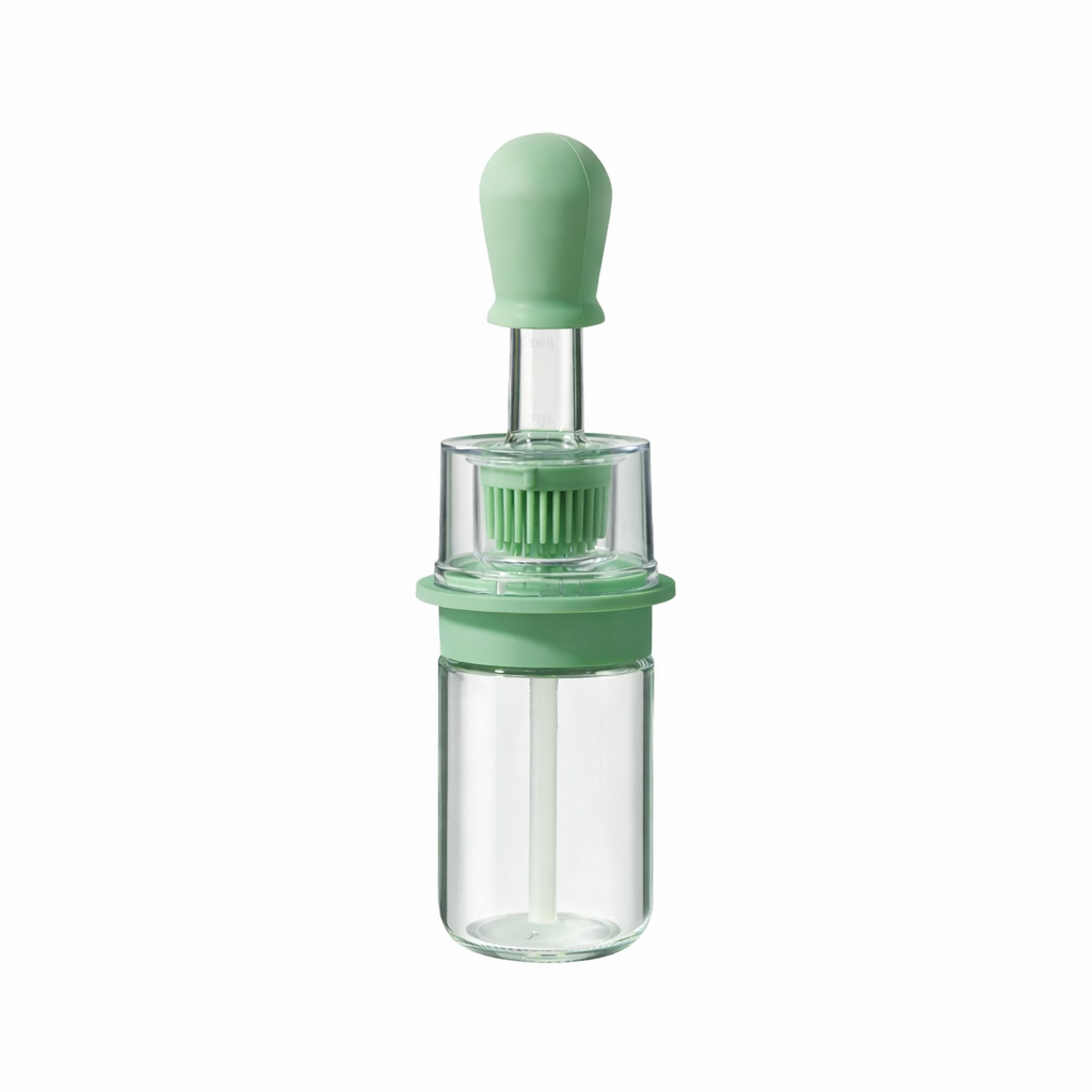 Slonkaz™ 2-in-1 Glass Oil Bottle with Integrated Brush