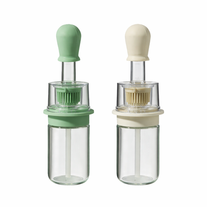 Slonkaz™ 2-in-1 Glass Oil Bottle with Integrated Brush (Offer)