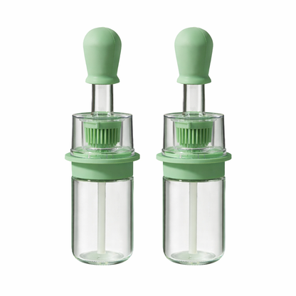 Slonkaz™ 2-in-1 Glass Oil Bottle with Integrated Brush (Offer)