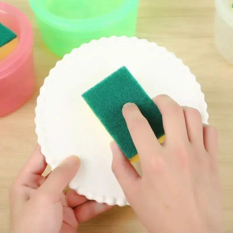 Slonkaz™ Premium Dish Soap Dispenser – One-Hand Press, Refillable & Mess-Free + Free Sponge Included