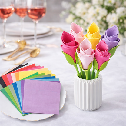 Slonkaz™ BloomTwist™ "Perfect Petal" Premium Napkins (20-Pack)