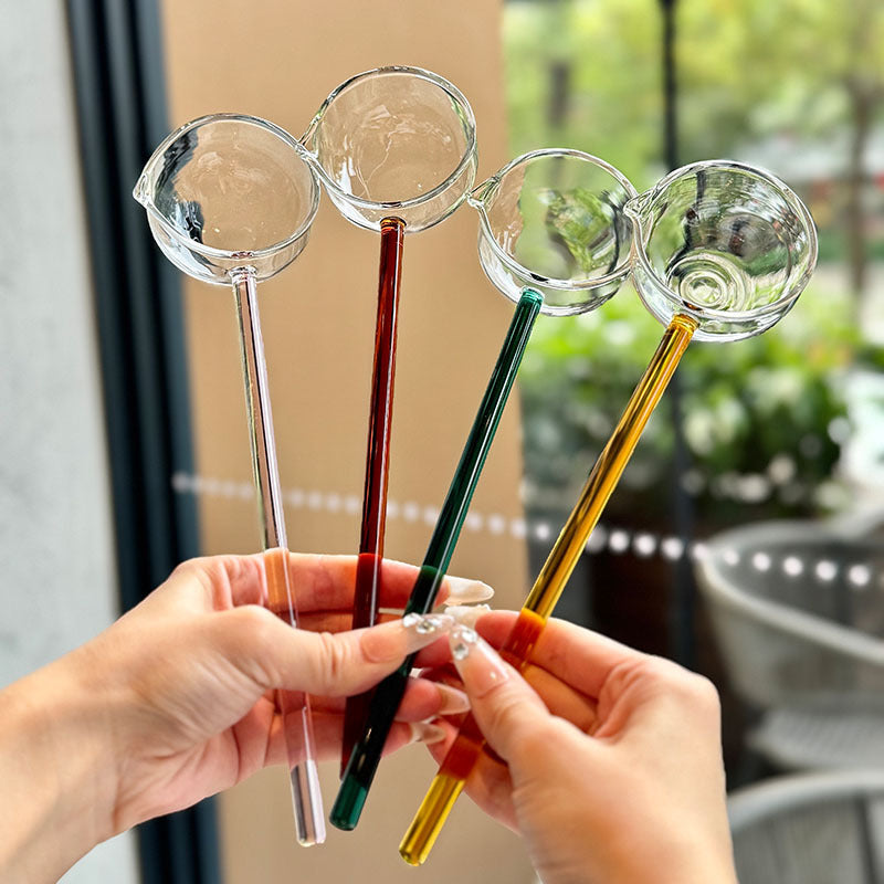Slonkaz™ Stove-Top Glass Melting Spoon for Butter, Honey & Chocolate — Heat, Melt & Pour Cleanly Over Open Flame