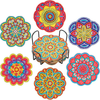 Slonkaz™ DIY Diamond Painting Coaster Kits (Set of 6)